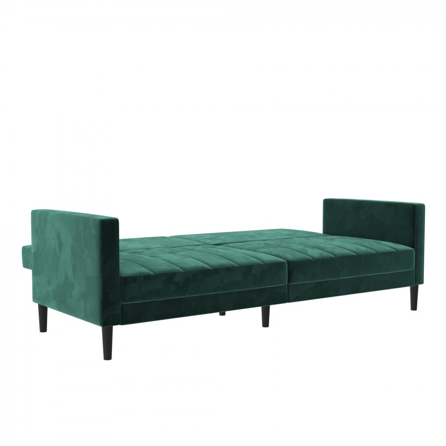 Liam Green Velvet Futon Sofa